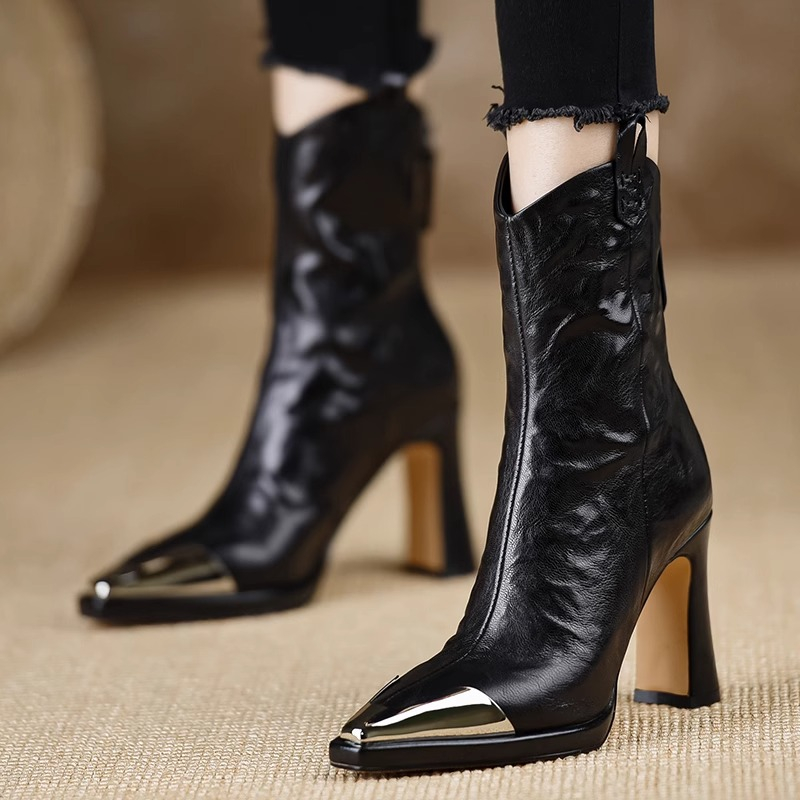 Soft Sole Booties - Wedge Heel Booties Fall New Pointed