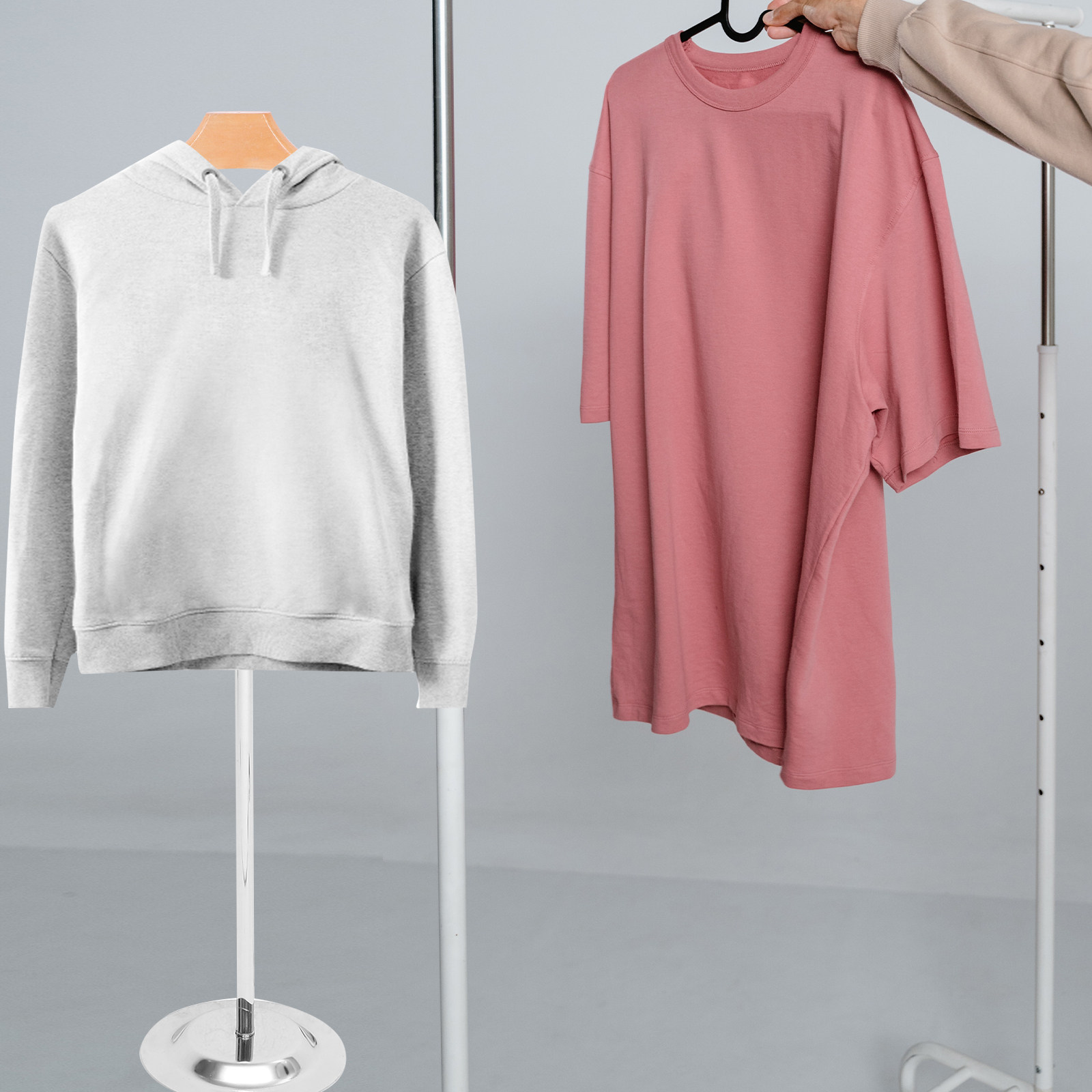 Baby Clothing Display Stand - Adjustable T Shirt Display Rack Stainless
