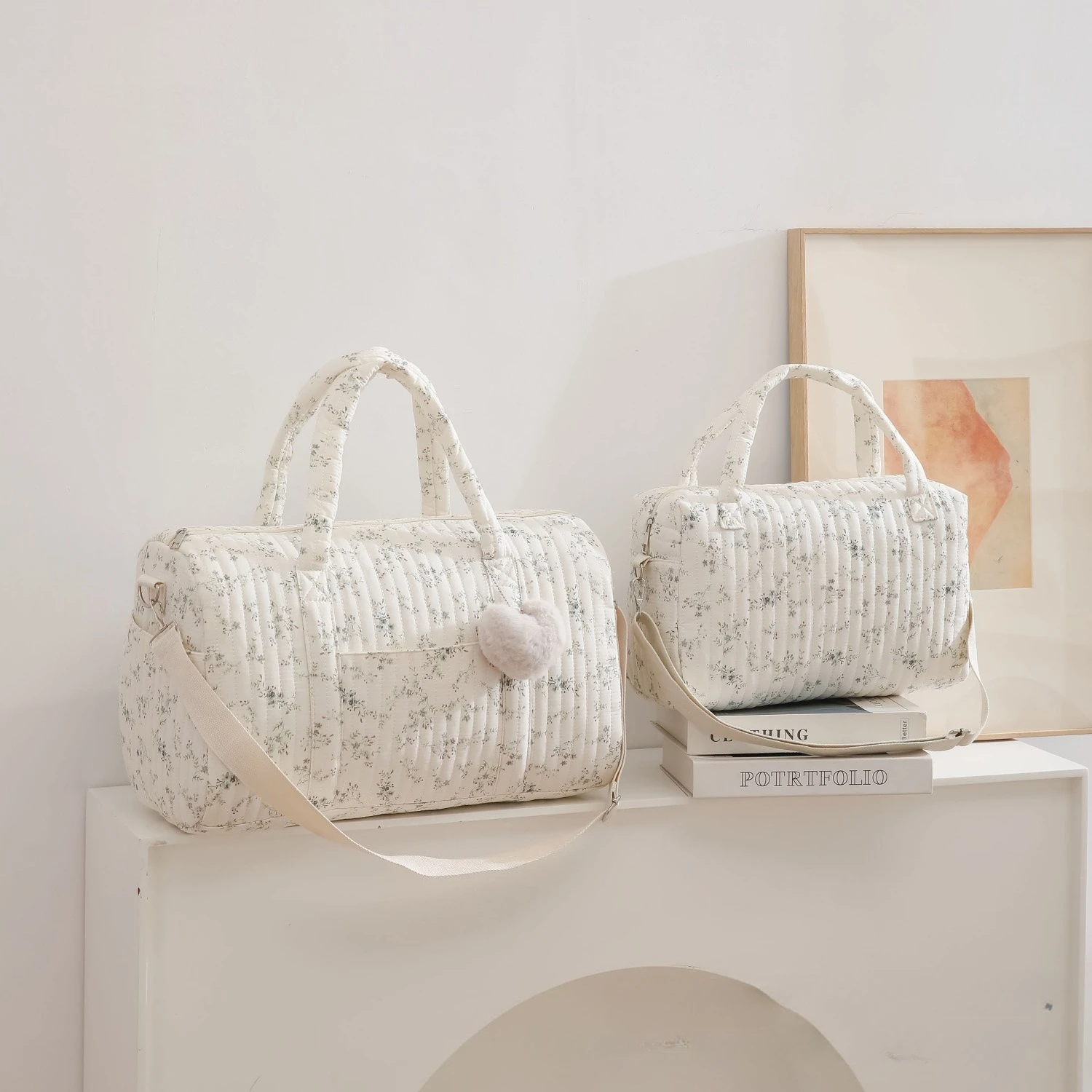 Embroidery Floral Mommy Bag La - đánh giá và giá Baby Clothing Hamper
