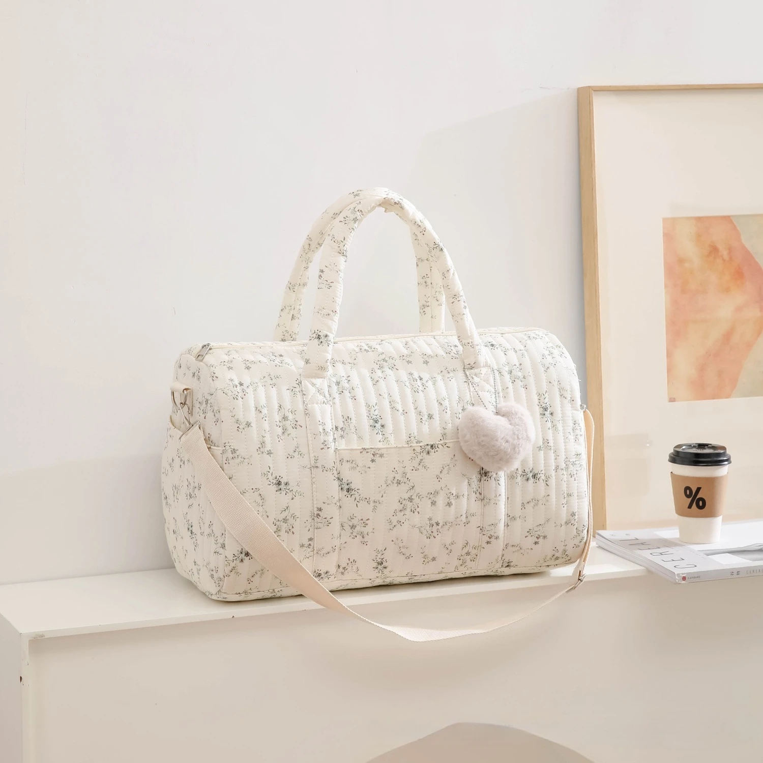 Embroidery Floral Mommy Bag La - đánh giá và giá Baby Clothing Hamper