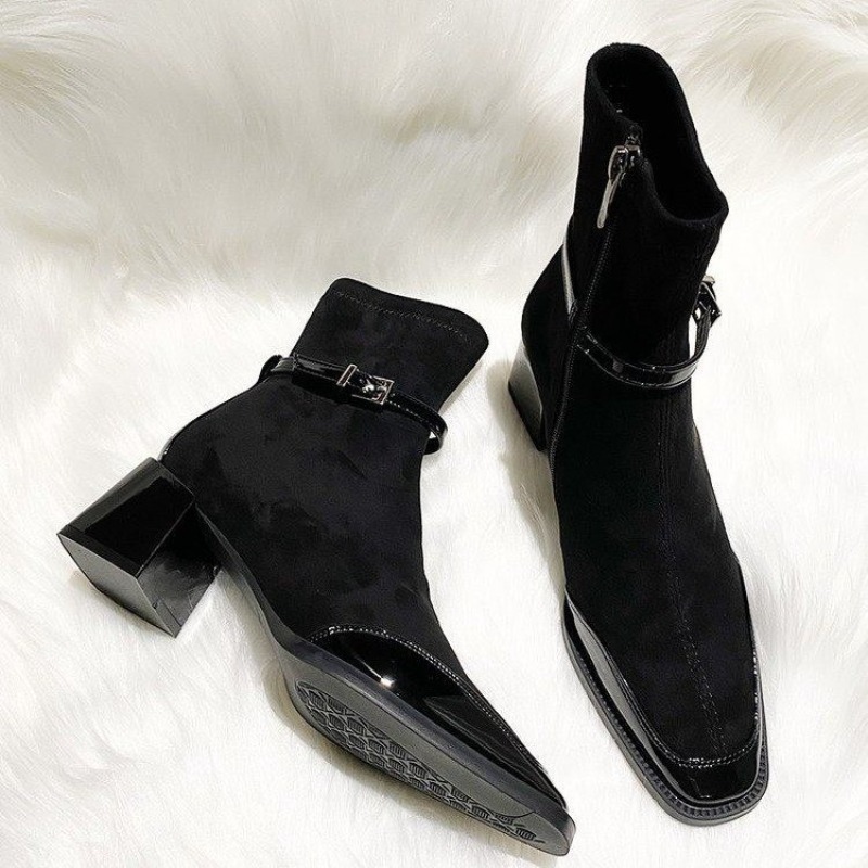 Belt Buckle Booties Fashion Sq - đánh giá và giá Soft Sole Booties